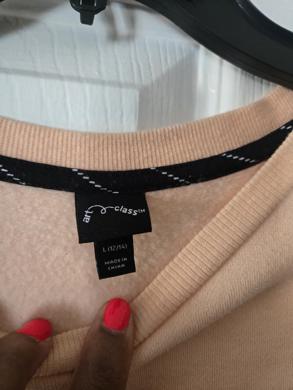 art class Peach V-Neck Crew Sweatshirt - Soft Peach